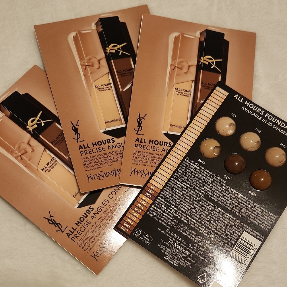 Yves Saint Laurent All Hours Foundation Samples - Beige and Tan